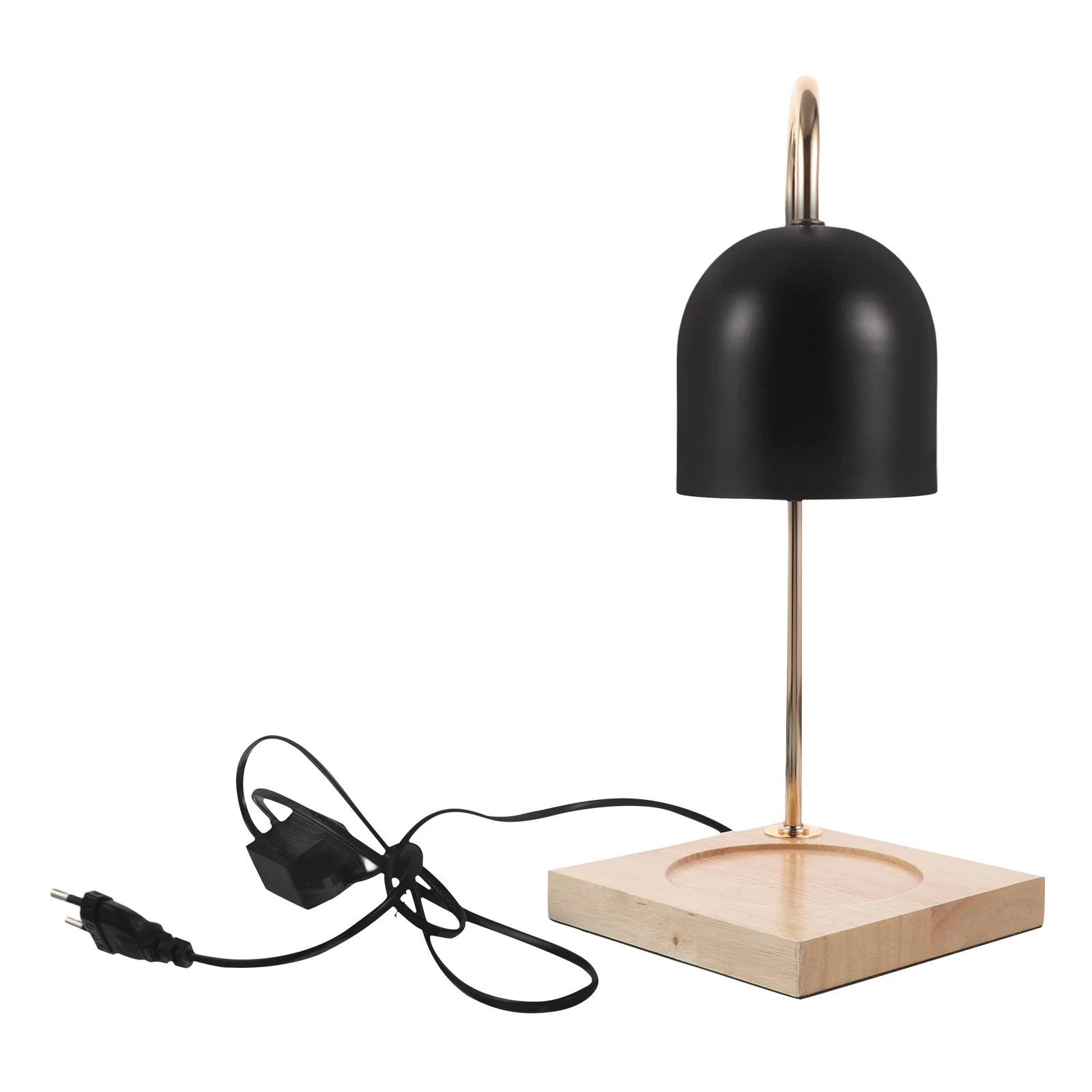 

Flameless Wax Black Bedroom Lamp C Warmer Scented Oil Diffuser Electric Soft Light Square Base Home Atmosphere Decor