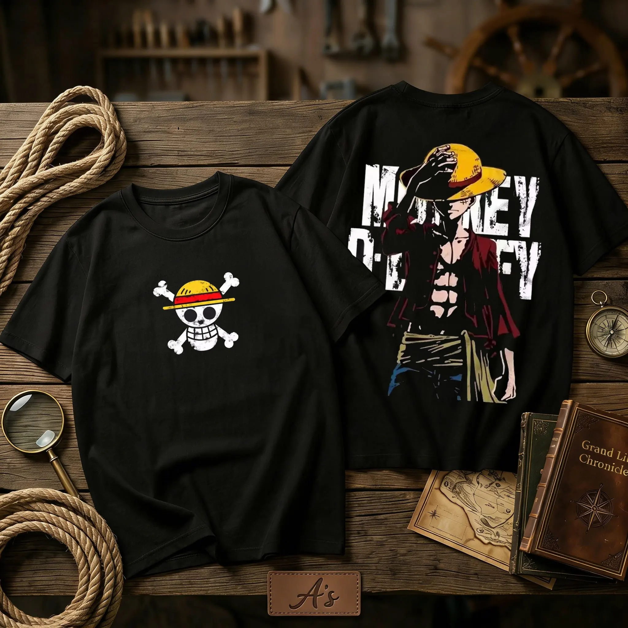 2026 Summer One Piece Luffy T Shirt Man Women Short Sleeve Tee Anime Print Streetwear Casual Top Parent-child Clothing Unisex