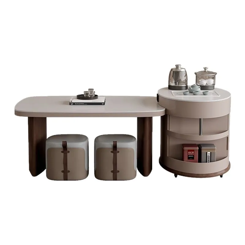

Multifunctional rock slab tea table dual-purpose integrated intelligent water supply removable