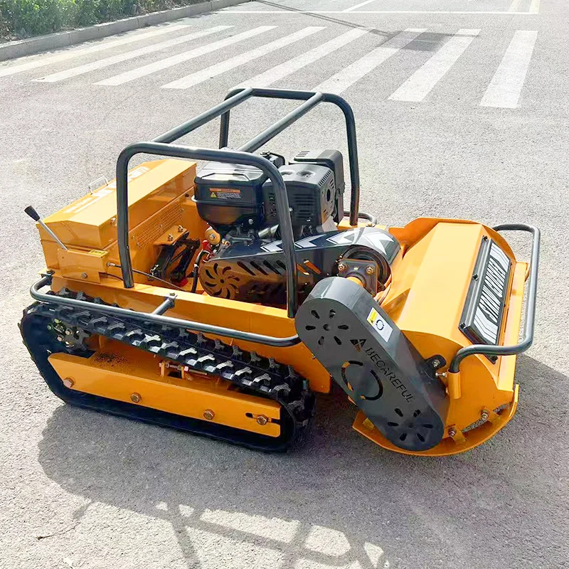 เครื่องตัดหญ้าแบบติดตามควบคุมระยะไกลแบบกําหนดเองพร้อมความกว้างในการทํางานแบบกําหนดเอง 800 มม. สําหรับฟาร์มและสวน