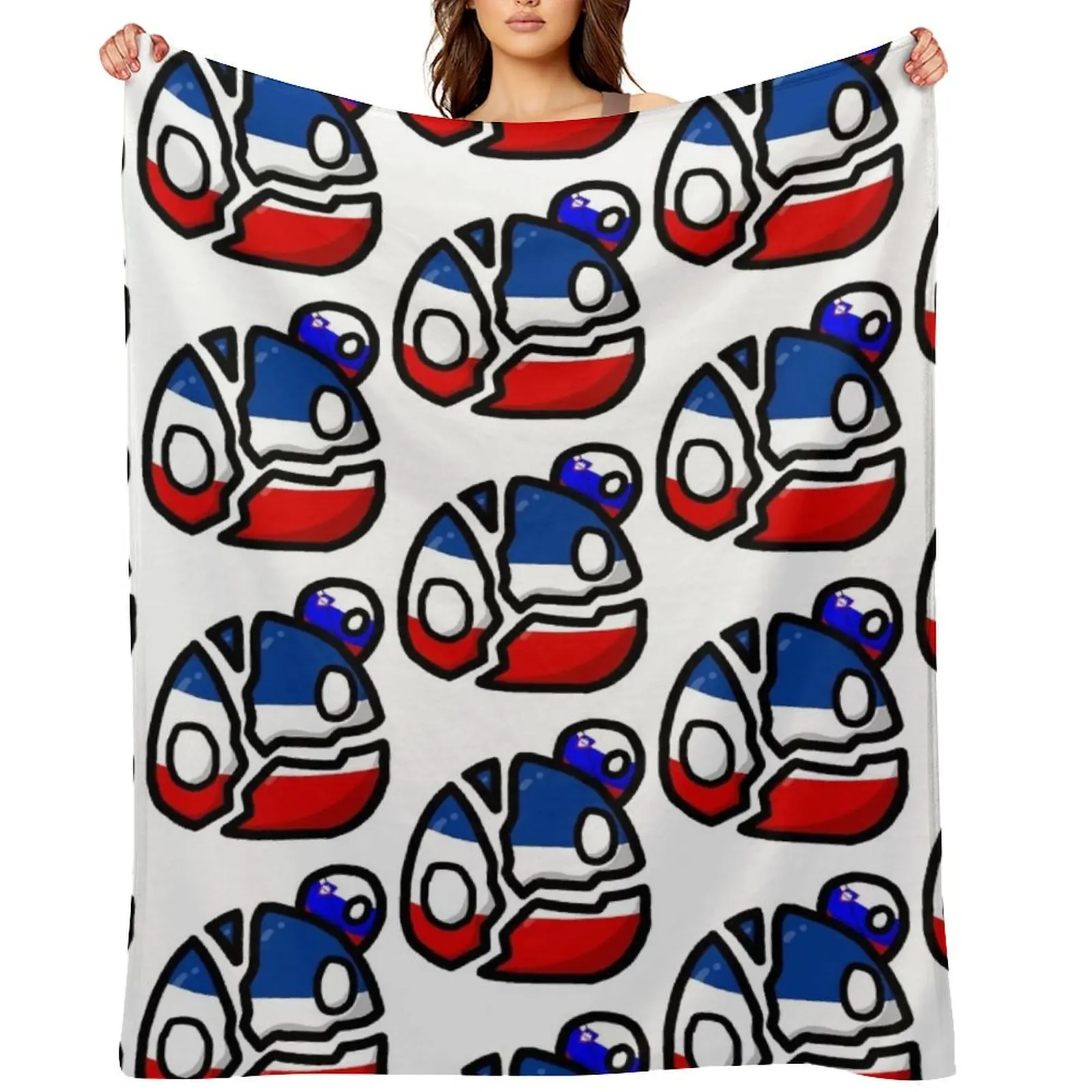 

Yugoslavia countryball collapsing and slovenia countryball leaving - polandball countryball usball h Throw Blanket