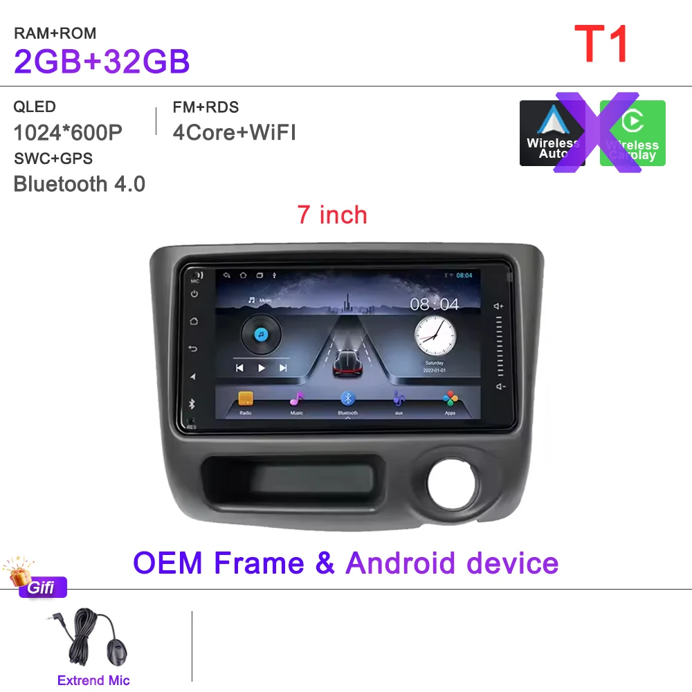 Android 16 Voor Toyota Vitz Yaris Echo 1999-2005 Carplay Auto Radio Multimedia Video Player Navigatie GPS Geen 2Din 2 Din DVD