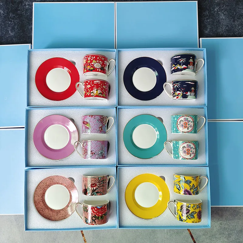 

Креативная кофейная чашка, костяная фарфоровая чашка для кофе, тарелка, европейская чашка для послеобеденного чая и блюдце, подарочная коробка, эксклюзивный подарок по индивидуальному заказу