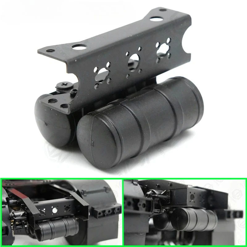 Simulation Black Gas Tank for 1/14 Tamiya RC Truck Trailer Tipper MAN F2000 diy Parts Toys