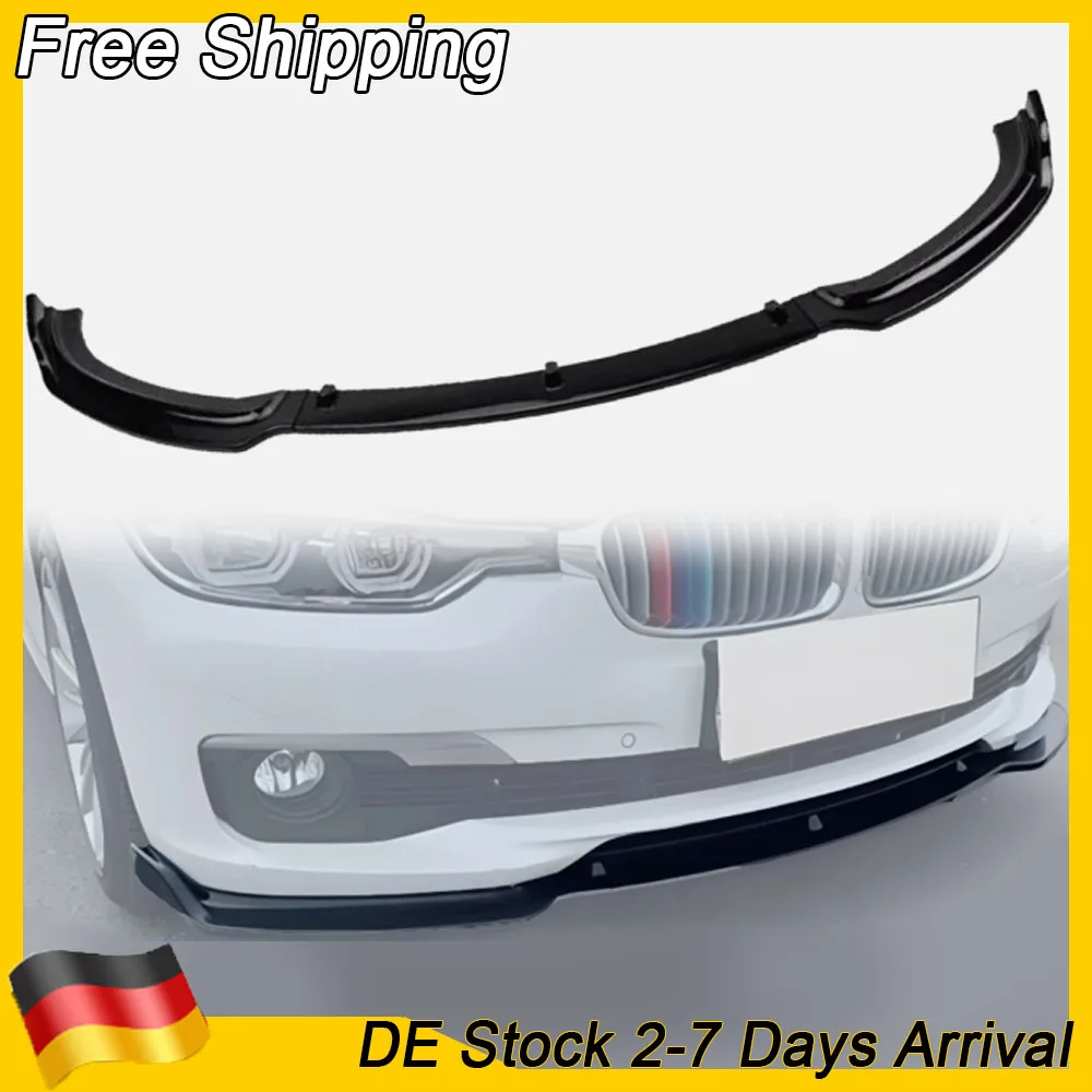 Für BMW 3er F30 2012-2015 Auto Frontstoßstange Lippe Schwarz Karosserie-Kit Spoiler Splitter Stoßstangen-Canard Lippe Splitter