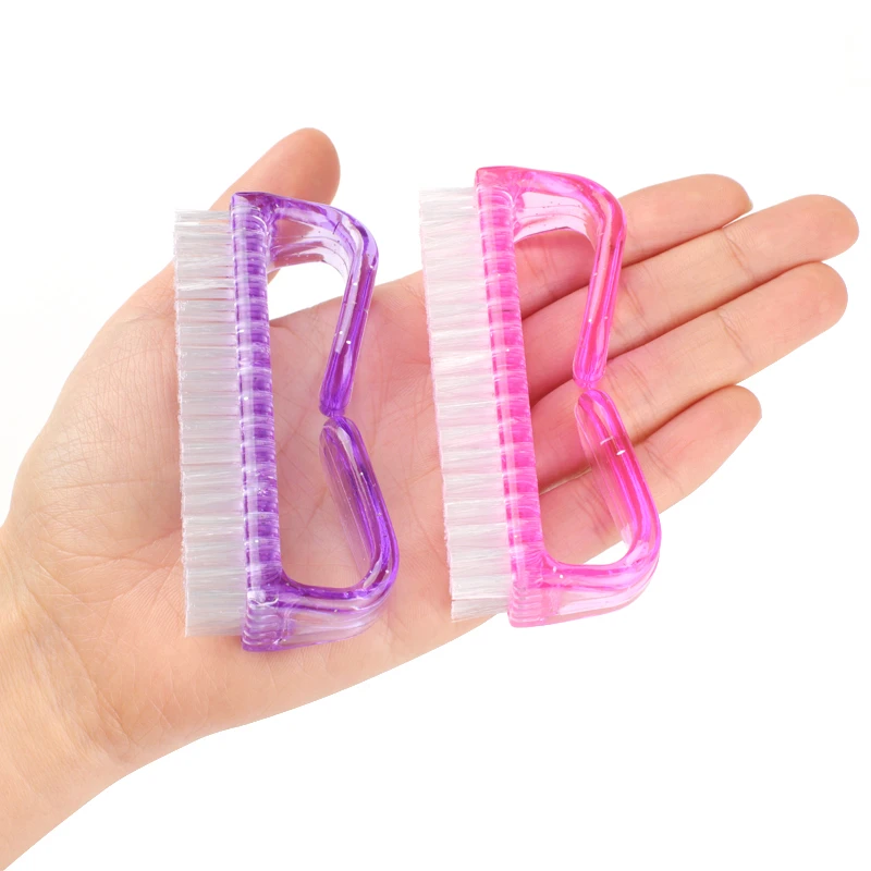 4Pcs/Lot Plastic Handle Grip Nail Brush Cleaning Brushes Kit Hand Fingernail Brush Cleaner Scrubbing Pedicure For Toes And Nails