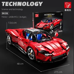 TGL T5032 Technical Super Sports Car 1:10 Model City Racing Series DIY Creative Toys Building Blocks Gift For Boys 2438Pcs