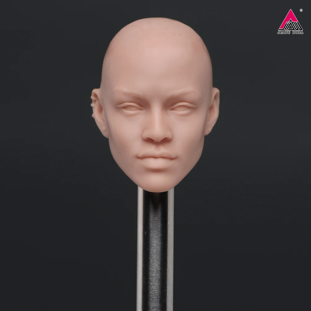 Unpainted 1/6 Scale Male Female Head Sculpt PVC Carving Model Fit 12'' Soldier Action Figure Body Dolls - Image 3
