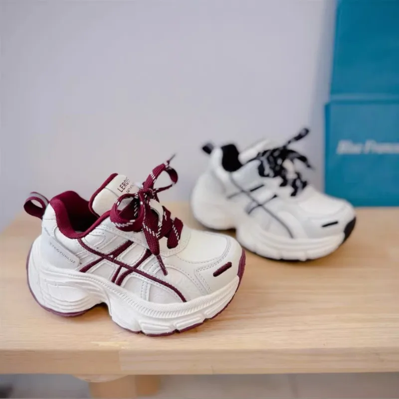 2026 Spring New Boys' Lightweight Comfortable Sports Running Shoes Girls' Anti slip Wear resistant Dad's Casual Shoes Size 28-37