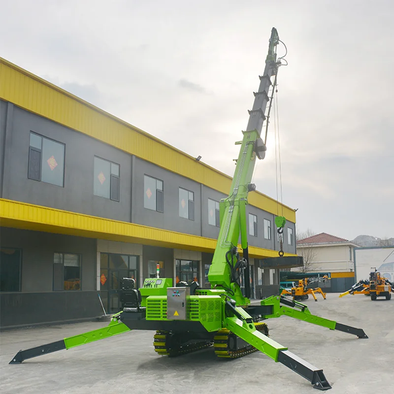 

360 Degree Mobile Spider Crawler Crane Mini 3 5 8t Spider Crawler Crane for Construction Site Lifting Equipment for Sale