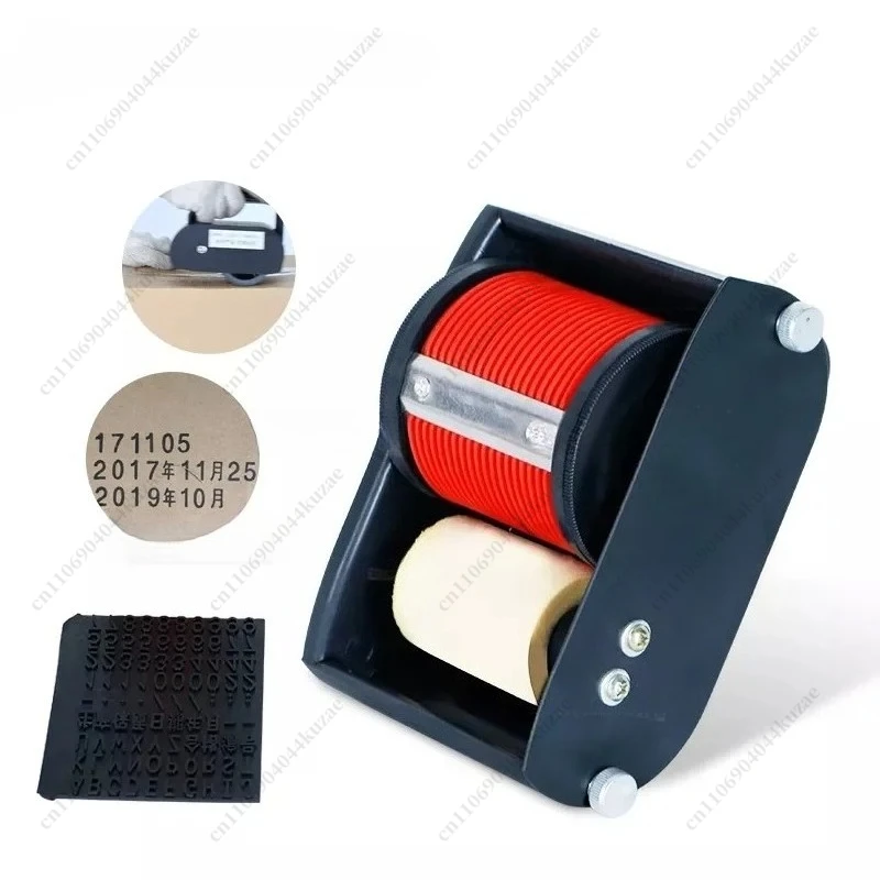 Handheld Expire Date Printer Machine Batch Number Coder Portable Rolling Coding Machine for Cartons Box