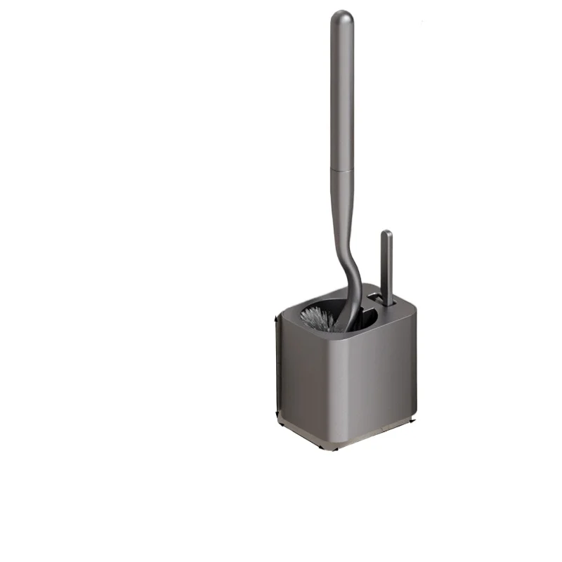 

Household gun gray non-punching toilet brush cleaning set bathroom toilet tool wall mounted