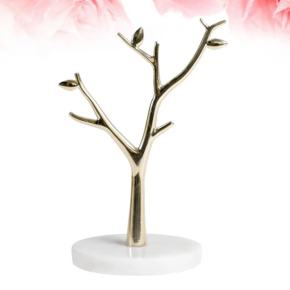 1Pcs White Marble Tree Jewelry Hanging Rack Multi-Function Stand for Bracelet Necklace Watch Ring