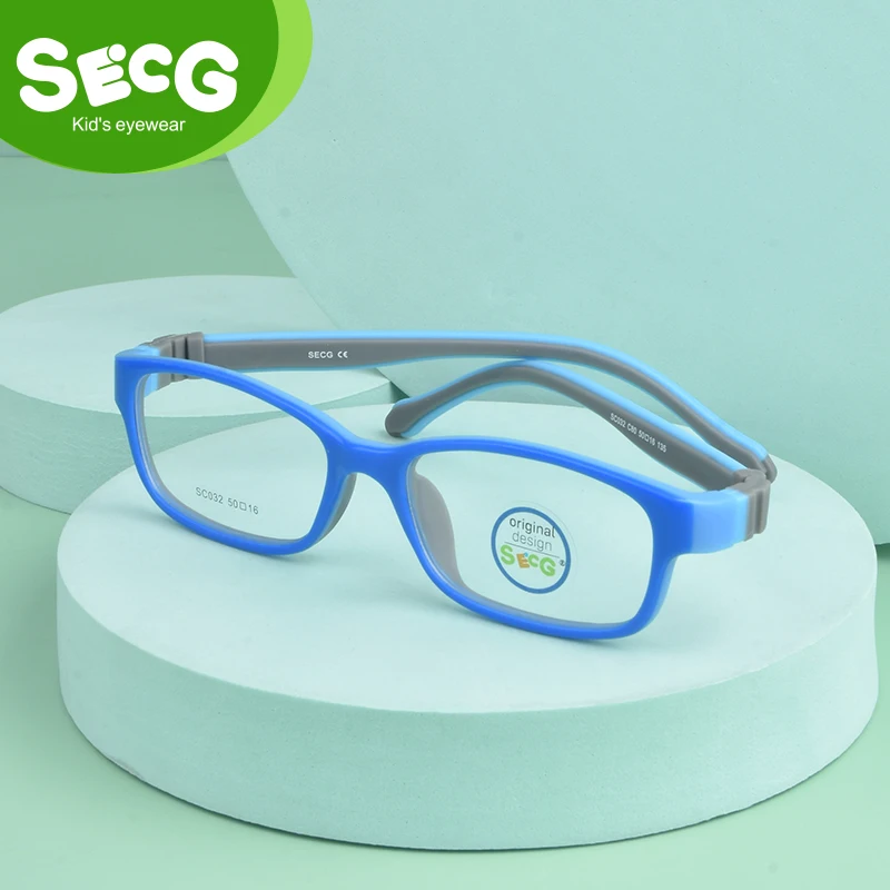 Secg ultraleve flexível macio crianças quadro crianças óculos de armação de óculos ópticos para visão óculos lunettes de vue enfant