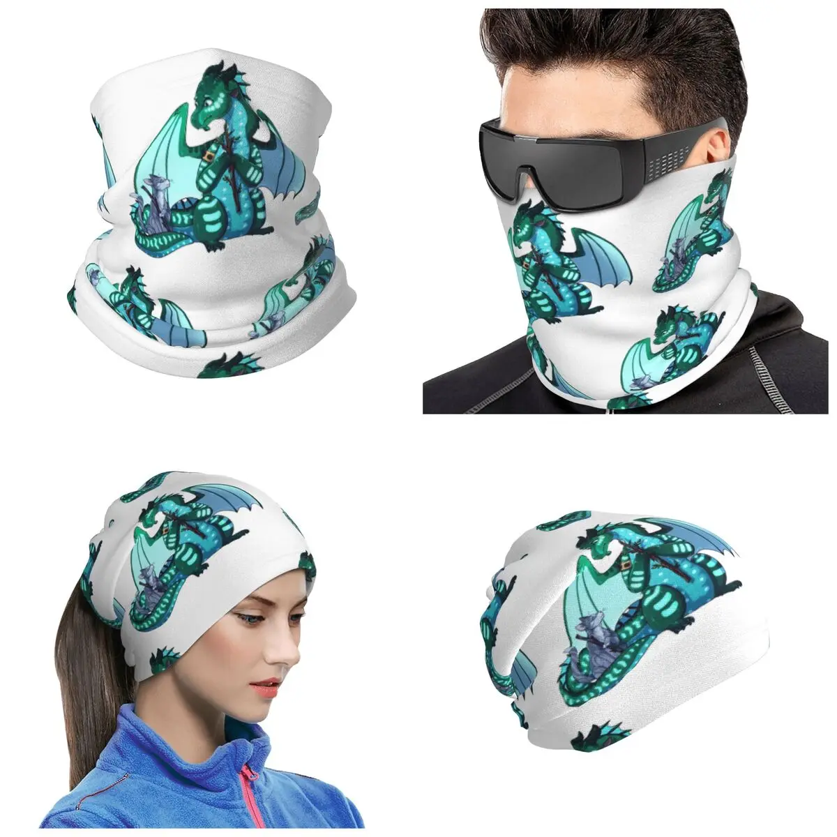 Wings Of Fire & Warriors - Turtle And Jayfeather Bandana Neck Cover Printed Mask Scarf Warm Headwear Unisex Adult Breathable