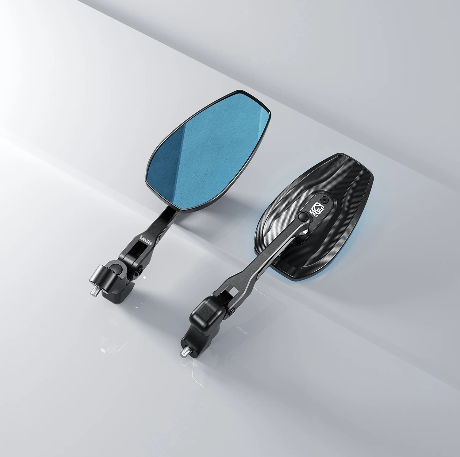 Motorcycle Anti-High Beam Rearview Mirror HD Lens Multi-Angle Adjustment Waterproof Aluminum Alloy Mirror for Riding