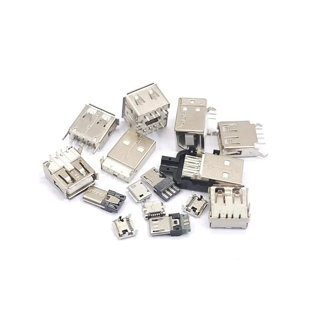 USB female socket male type-c interface square MICRO connector socket type A B connector MINI-USB