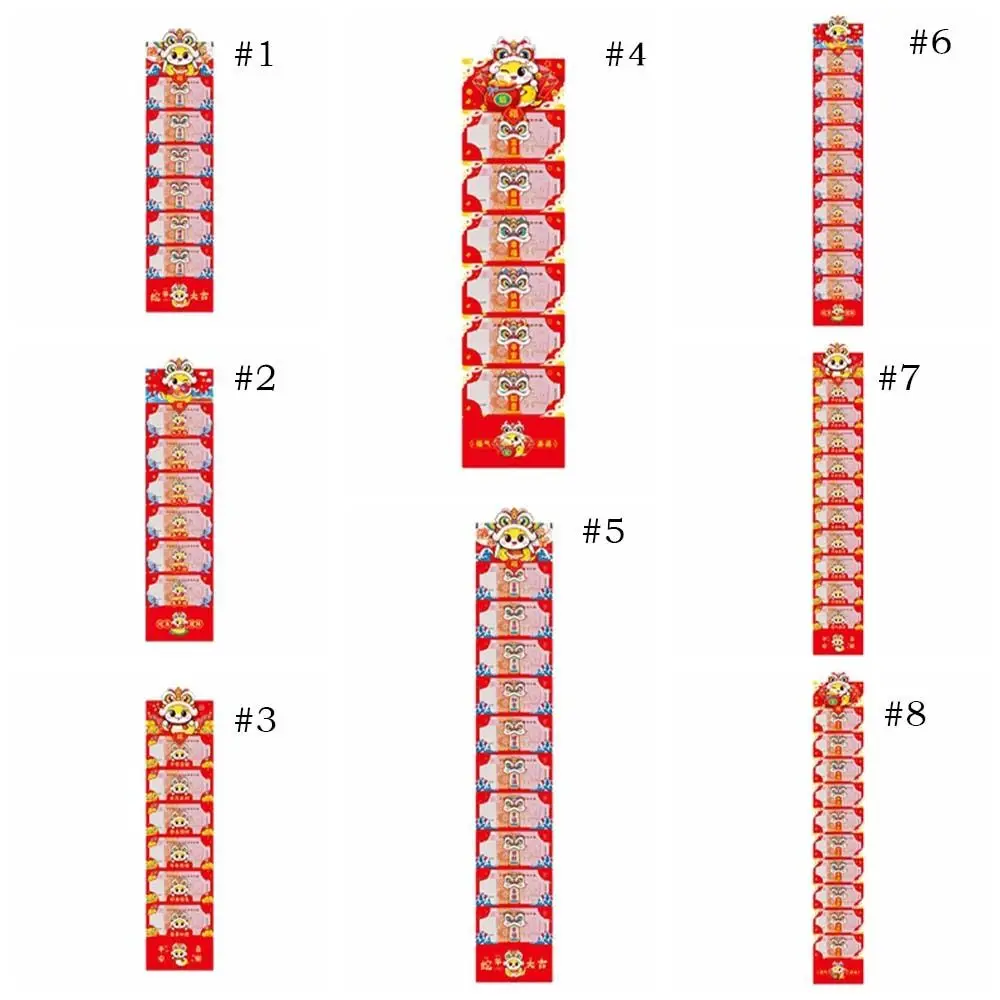 Sobres rojos plegables del año del serpiente china, bolsa roja de la suerte con bendición tradicional, papel Hongbao, bolsillos para dinero de Año Nuevo 2025