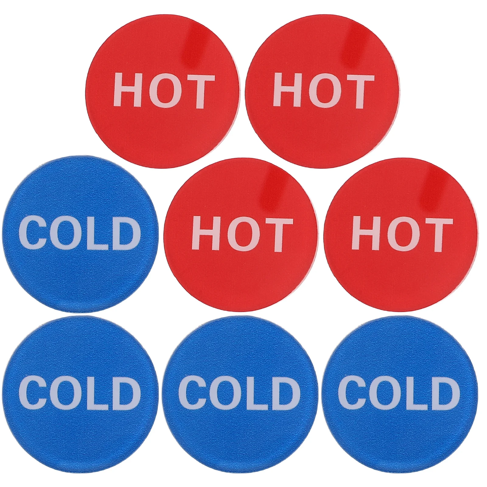 

4Pairs Waterproof Faucet Labels Self Adhesive Hot Cold Stickers for Bathroom Kitchen Sink Water Dispenser Red Blue Design
