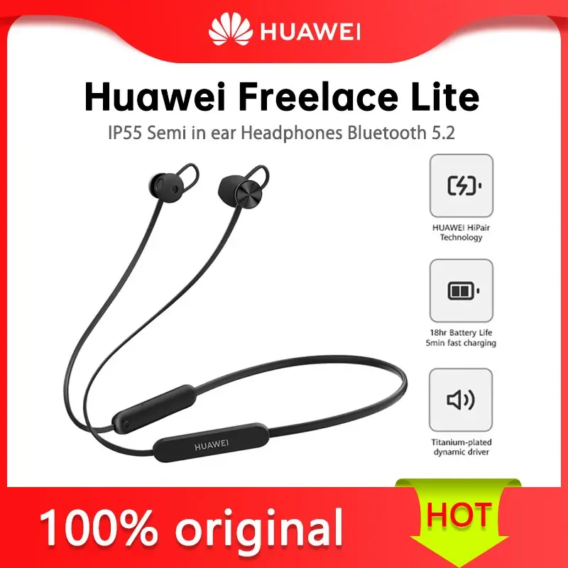 Huawei Freelace Lite Wireless Bluetooth Earphone Original Earbuds Sport Noise Reduction Headphone In-ear Earphone Headset