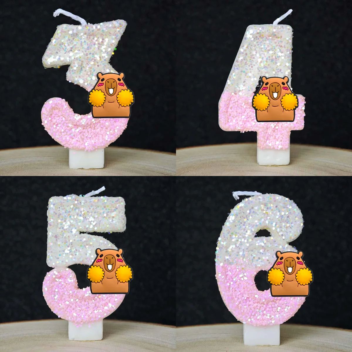 Geburtstagszahlenkerzen Capybara für Babyparty Tortendekoration Geburtstagsparty Tortenaufsatz