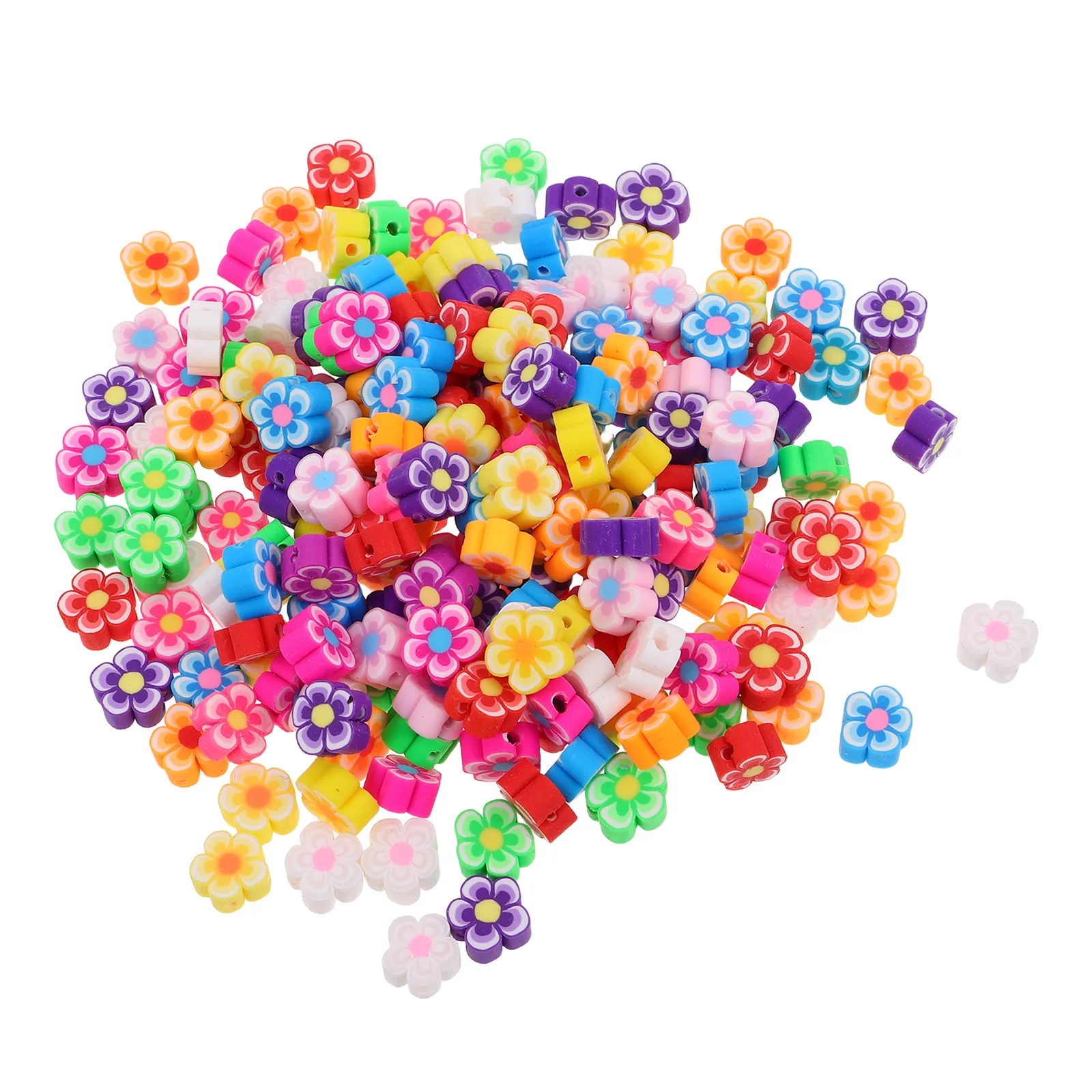 

200 шт. бусин из полимерной глины ручной работы в форме цветка сливы, 10 мм, легкие, для изготовления украшений своими руками, подвески для браслетов и ожерелий
