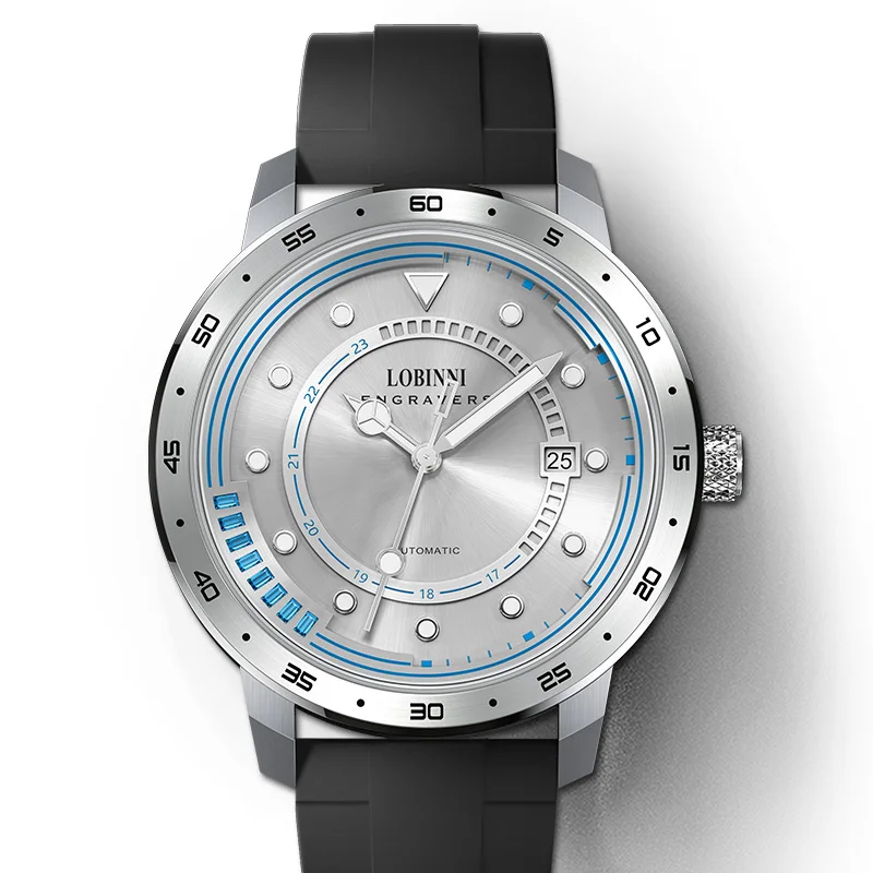 

Роскошный бренд LOBINNI Japan MIYOTA автоматические механические мужские часы 50 м водонепроницаемые с бриллиантами и сапфировым стеклом новые часы с ремешком L16073-N