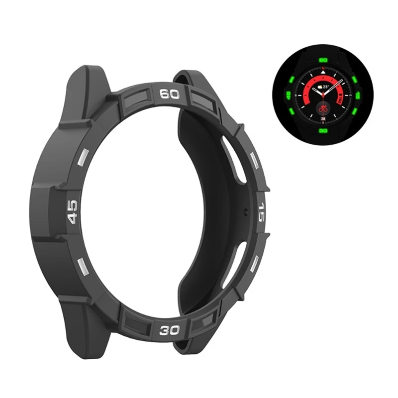 Anti-scratch Protective Case Screen Protector Compatible for Watch 5 45mm Cover Dustproof Smartwatch Soft TPU