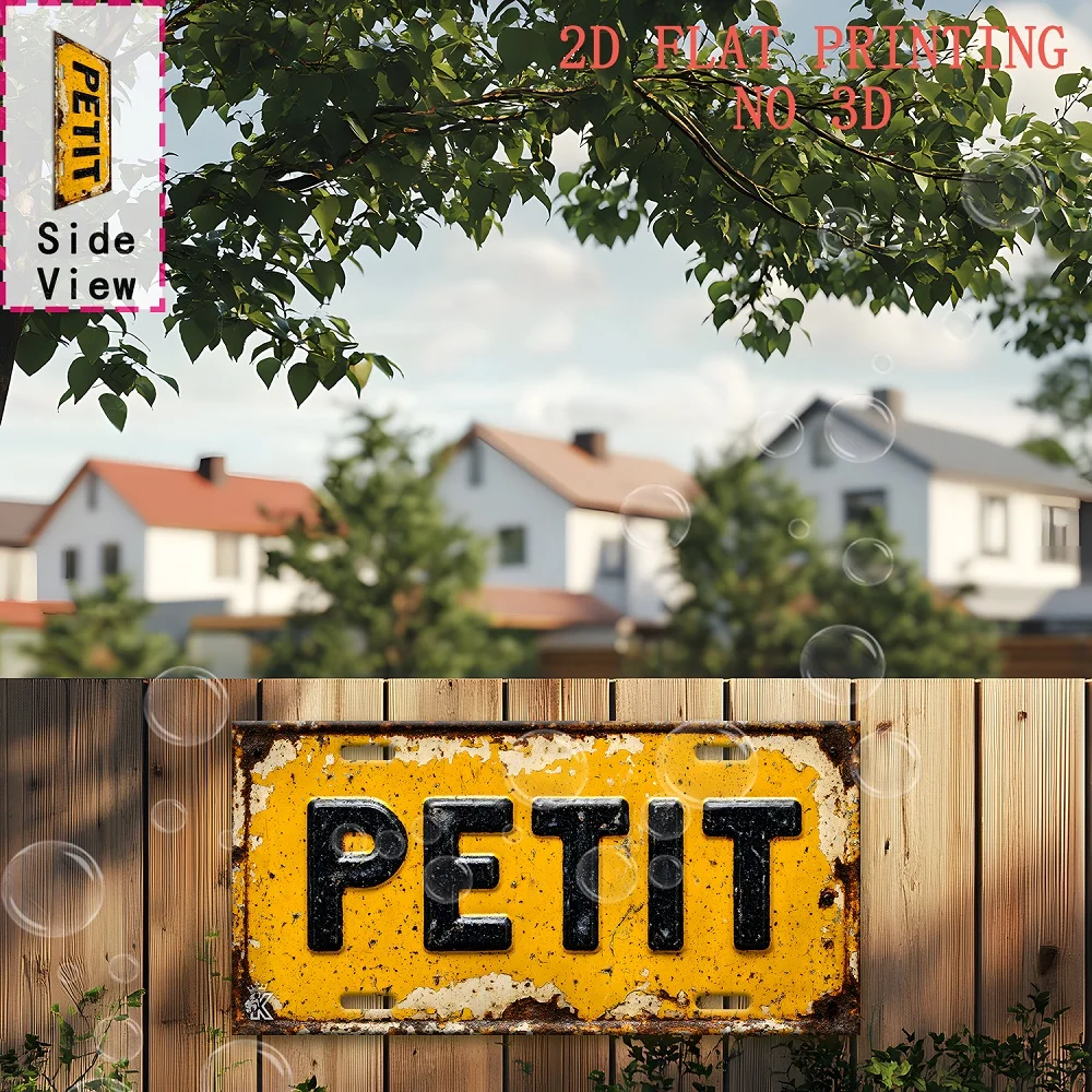 2D Flat,Outdoor Plaques and Wall Art, 1pc, Retro Surname 
