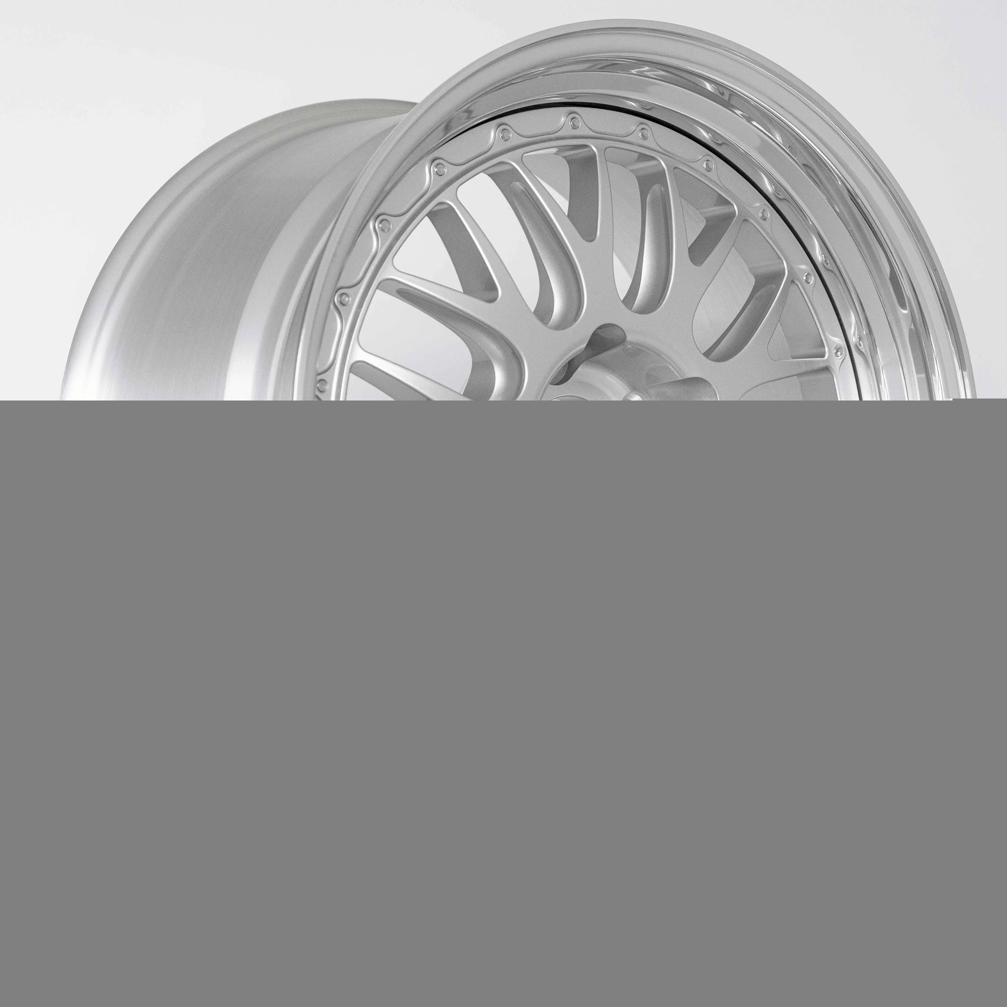 Bku E88 مزورة 3 قطعة ل E90 E46 M3 E60 E92 F10 F80 F87 M2 18 19 بوصة مخصص الفضة 5X120 سبيكة سيارة حافة خطوة مزدوجة الشفاه