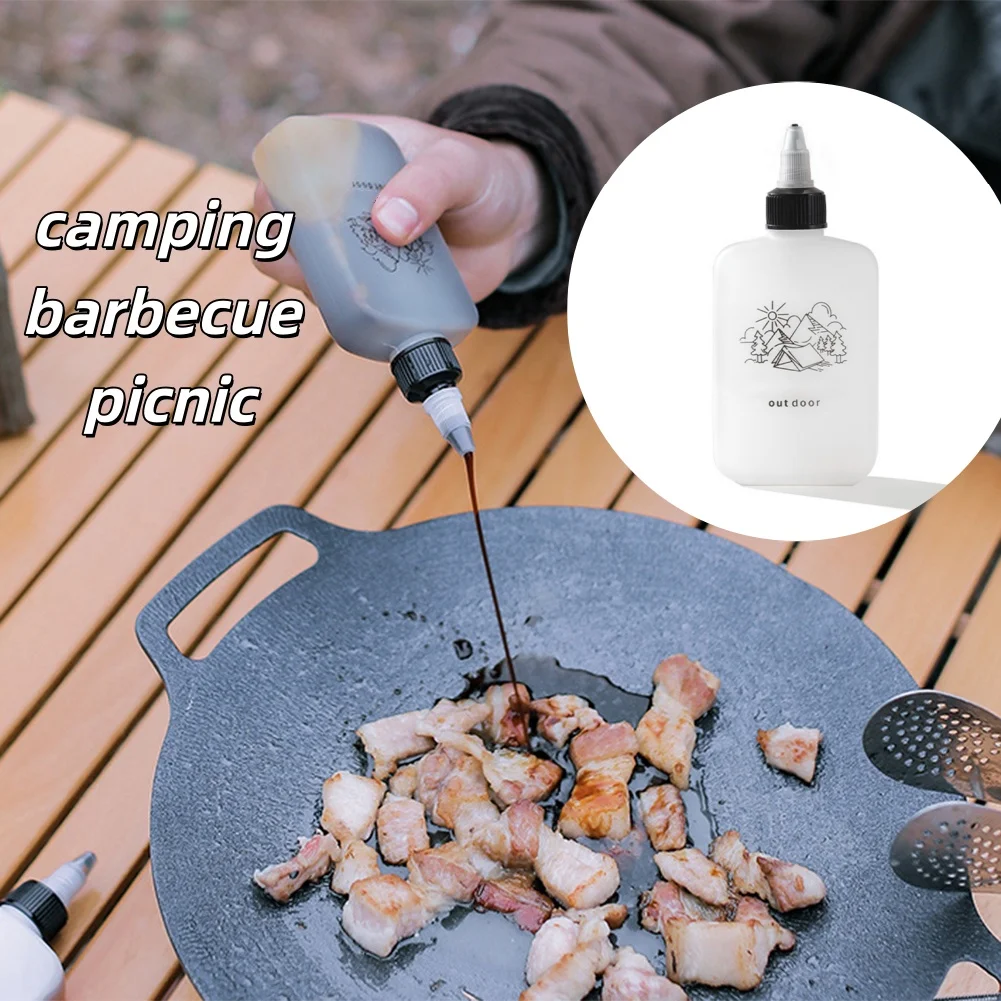 

1pc 120ml Oil Bottle Outdoor Portable Storage Camping Barbecue Bbq Picnic Cooking Leak-Proof Sealed Seasoning Bottle Plastic