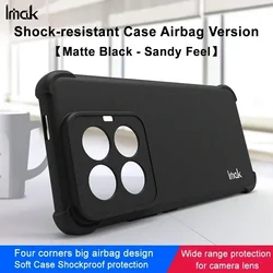 For Xiaomi 14T Pro Mi 15 IMAK Lens Camera 360 Protect Matte Back Case Flexible Air Bag Bumper Armor Xiaomi 14 T Case Soft Funda