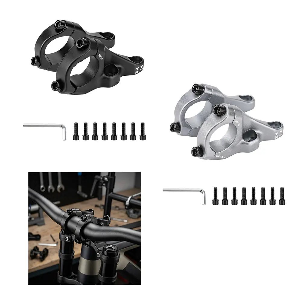 Double Shoulder MTB Stem Symmetrical Clamp System Twist Suppression Feature For Mountain Bike Dual Point Fixation Design