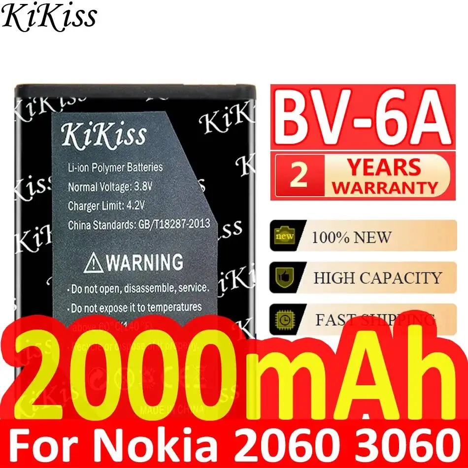 

2000mAh High-Efficiency Reliable Power For Nokia Banana 2060 3060 5250 C5-03 8110 4G Mobile Phone Battery BV-6A