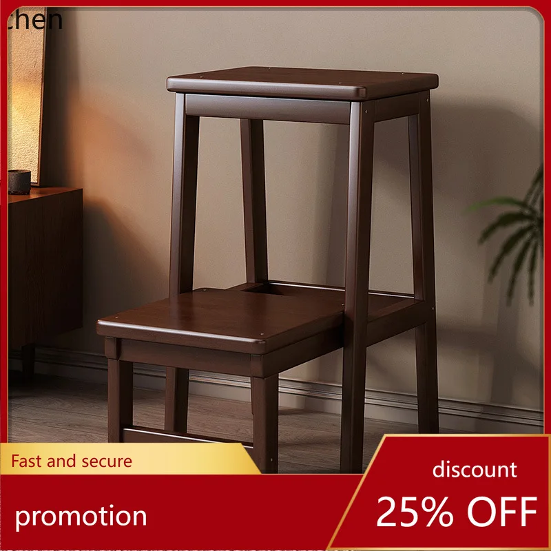 

Деревянная складная лестница-табурет YFY - 2-в-1: многофункциональный стул, табурет, кухонный стул.