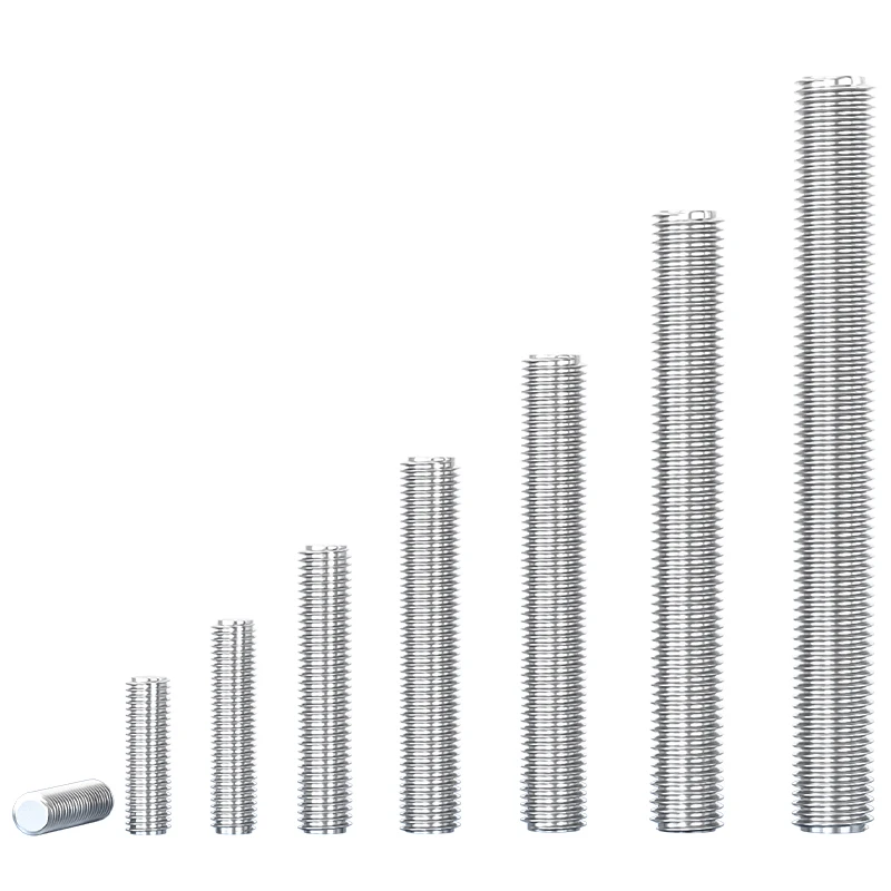 M3 M4 M5 M6 M8 M10 M12 M14 M16  304 Stainless Steel Fully Threaded Rod, Screw, Fully Metric Threaded Rod, Stud