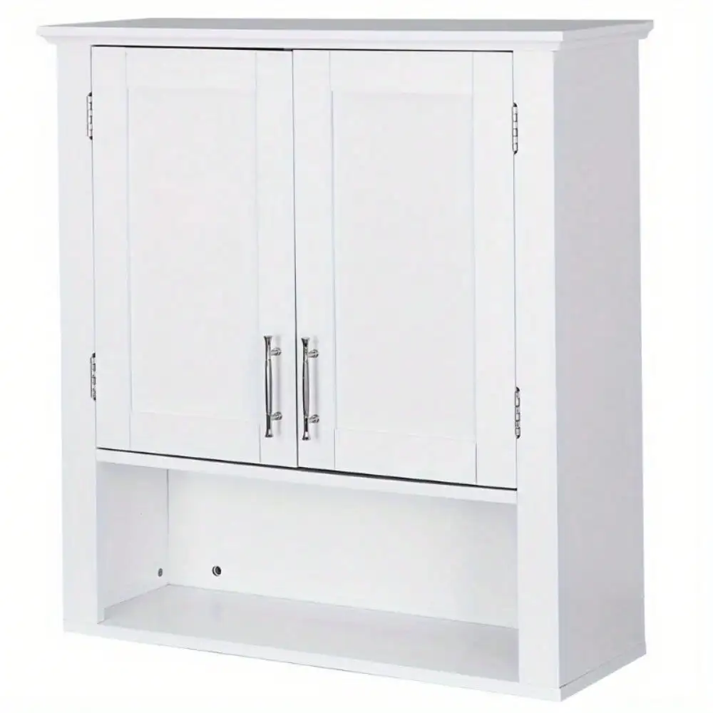 Bathroom Wall Cabinet Mounted Over Toilet Storage Space-Saving Organizing White