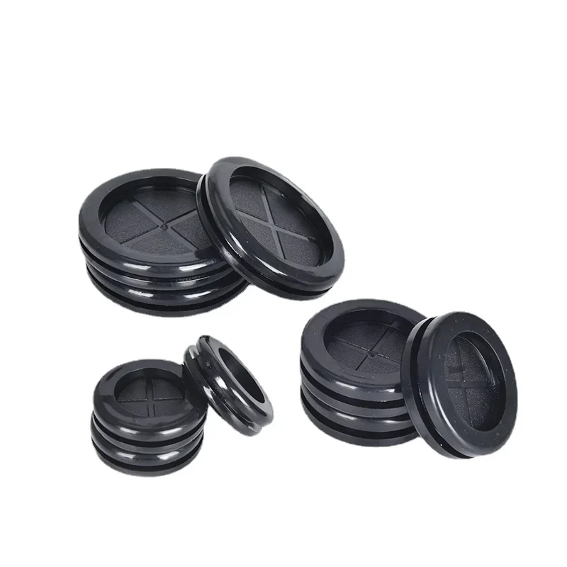 50pcs Grommets Double-sided Protective Coil, Dust-proof,  Buckle Type Over-coil Protective Sleeve, Seal Ring Coil Wire Rubber