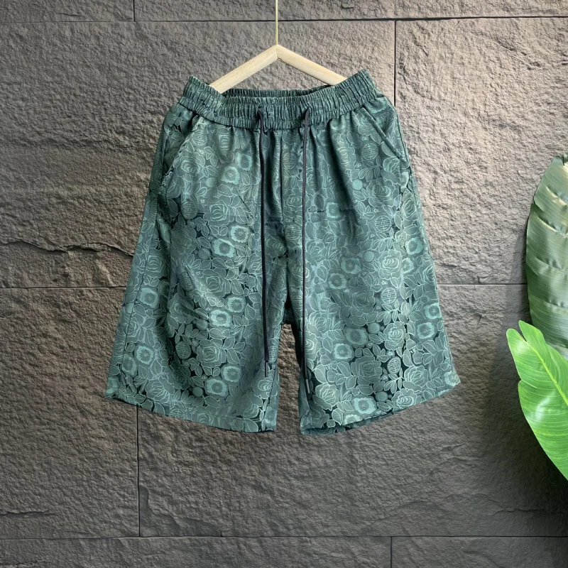 Ijs Zijde Vrijetijdsbroek Zomer Herenmode Strand Cropped Broek Jeugd Straight Vijf Bedrukte Shorts