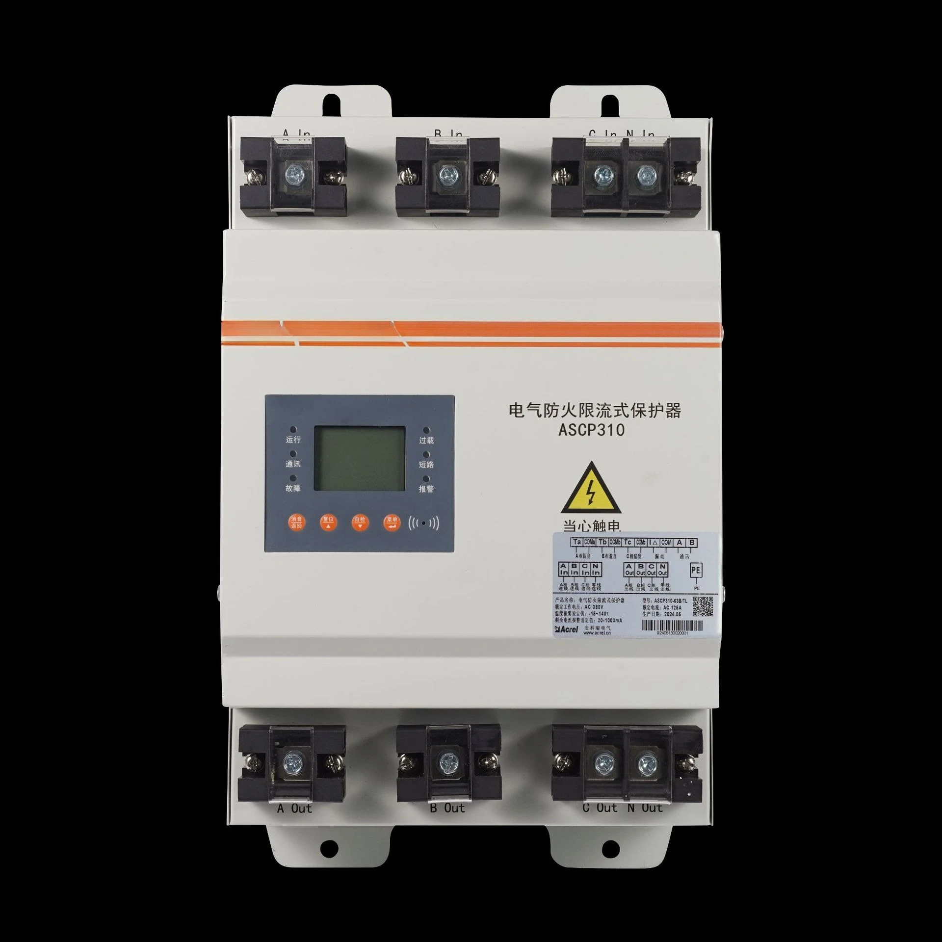 Three-phase Current Limiting Protector ASCP310 Electrical Fire Protection Device For Car Charging Station Line Safety