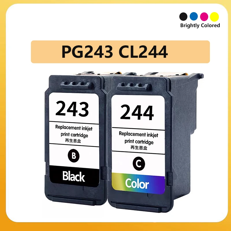 PG243 CL244 Ink Cartridges For Canon PG243XL 243XL CL 244XL for Pixma TS3120 3122 MG2522 3022 2922 2920 2520 TR4522 Printer