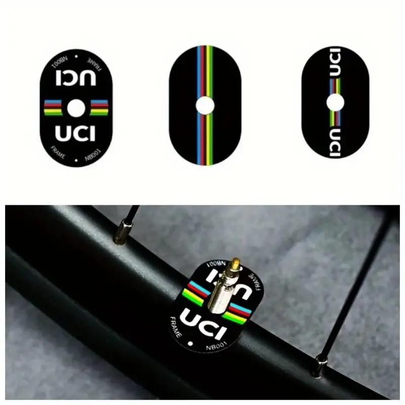 AliExpress NONE 2PCS/Sheet Dancehall Bicycle Wheel Hub Vent Decals UCI Style Cycling Rally Personalized Waterproof Vinyl Stickers