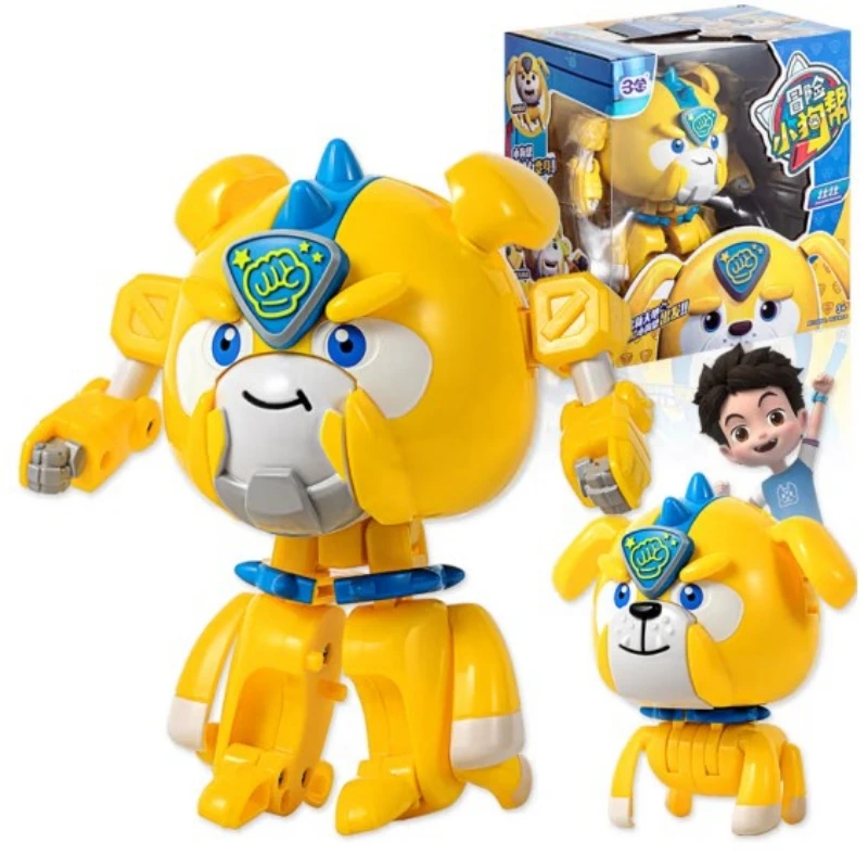 Adventure Puppy Gang Anime Dog Deformation Robot Action Figures Animal Deform Pet Transformation Toy Kids Boy Girl Birthday Gift