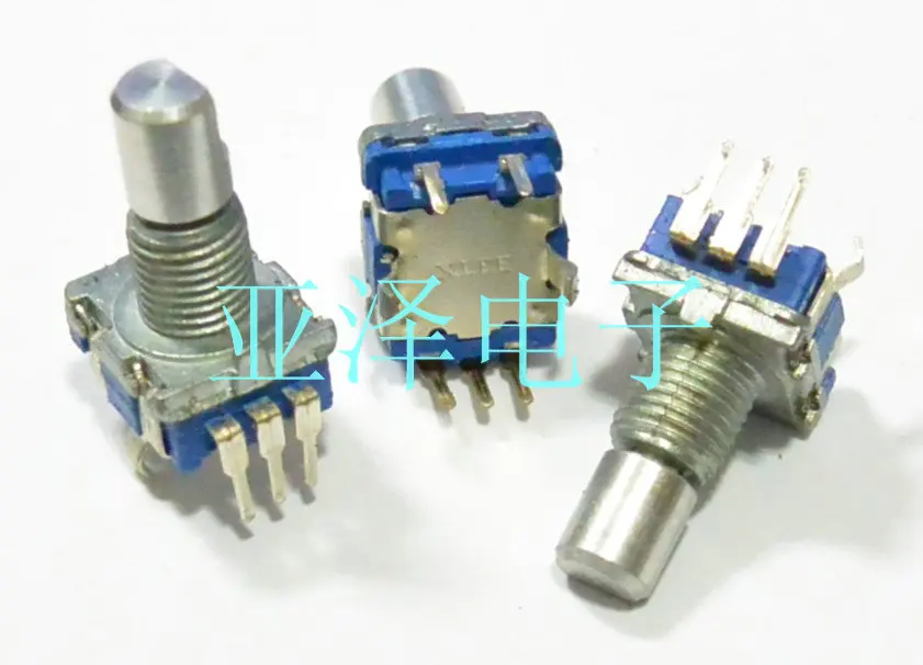 

2PCS/LOT EC11 type coded switch with positioning number 20 pulse number 20 axis length 15MM with push switch