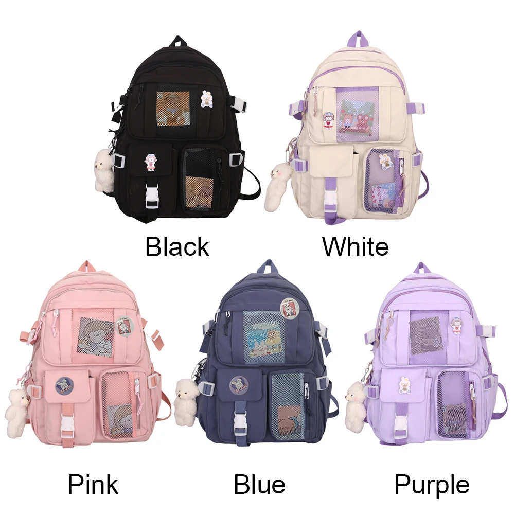 

School Backpack College Bookbag Travel Daypack Cute Aesthetic Backpack with Handle Student Bookbag with Multi Pockets for Gift