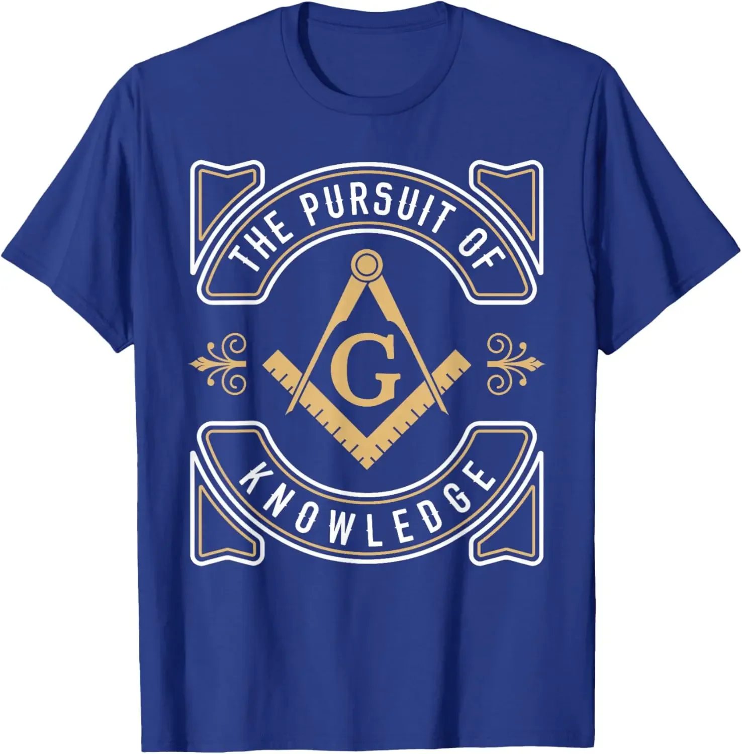 The Pursuit of Knowledge Mason Fraternal Freemason T-Shirt 100% Cotton O-Neck Short Sleeve Summer Casual Mens T-shirt Size S-3XL