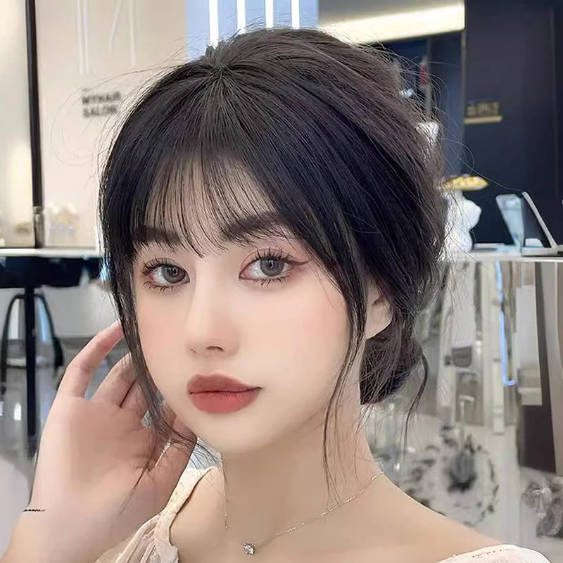 1 قطعة قطعة الشعر الاصطناعية كاذبة الانفجارات كليب في الانفجارات تمديد الطبيعية وهمية هامش غير مرئية Clourse هيربيسي للنساء #4