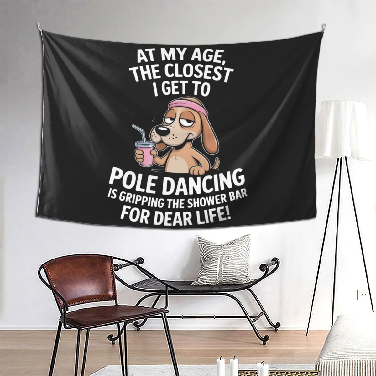 

At My Age The Closest I Get To Pole Dancing Is Gripping Гобелен Хиппи Настенные Эстетические Гобелены для Гостиной Спальни