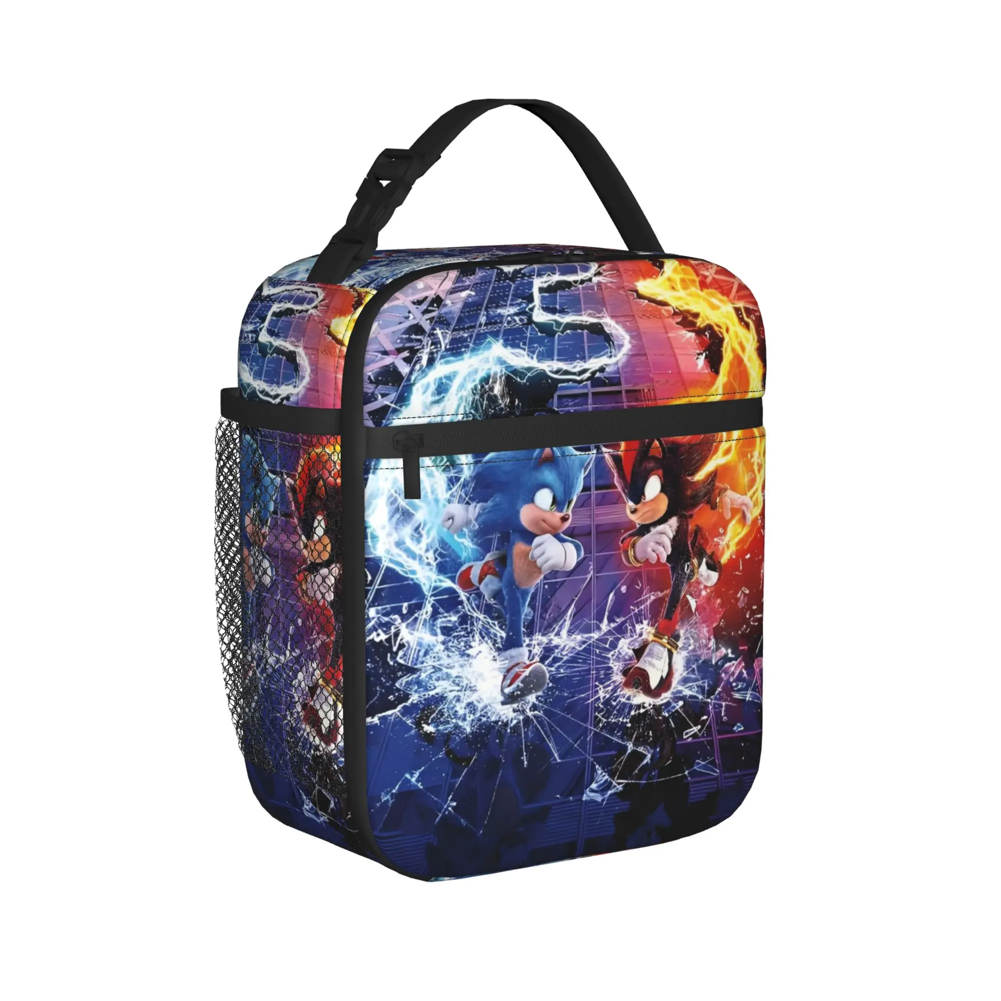 Shadowed S-Soniced Merch Insulated Lunch Bag For Picnic  Food Storage Bag Reusable Thermal Cooler Lunch Boxes