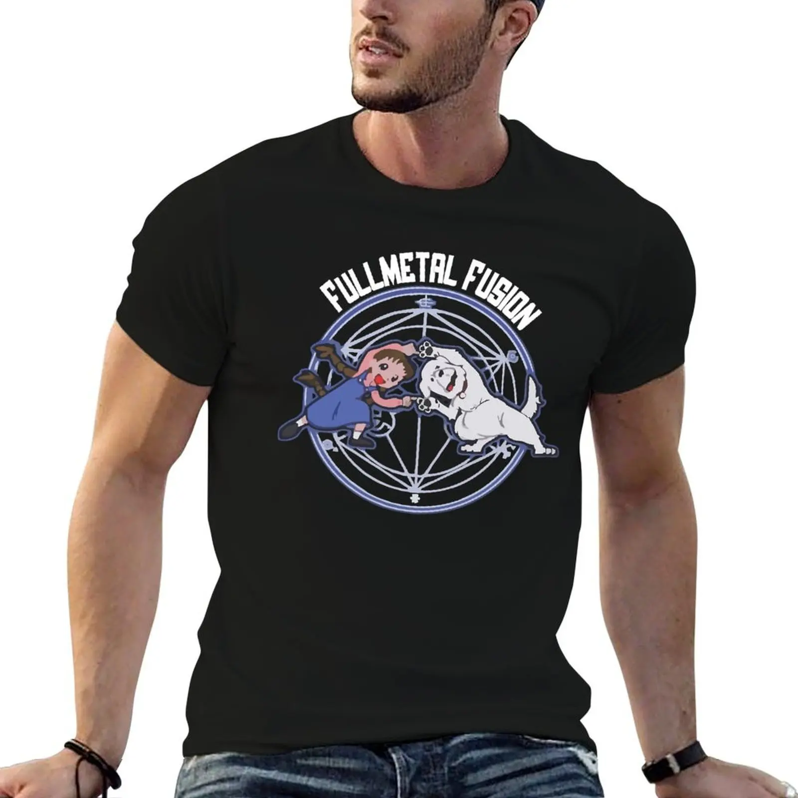 Fullmetal Alchemist Fusion Nina Dog Dance Memes T-Shirt anime figures Clothing fruit of the loom mens t shirts